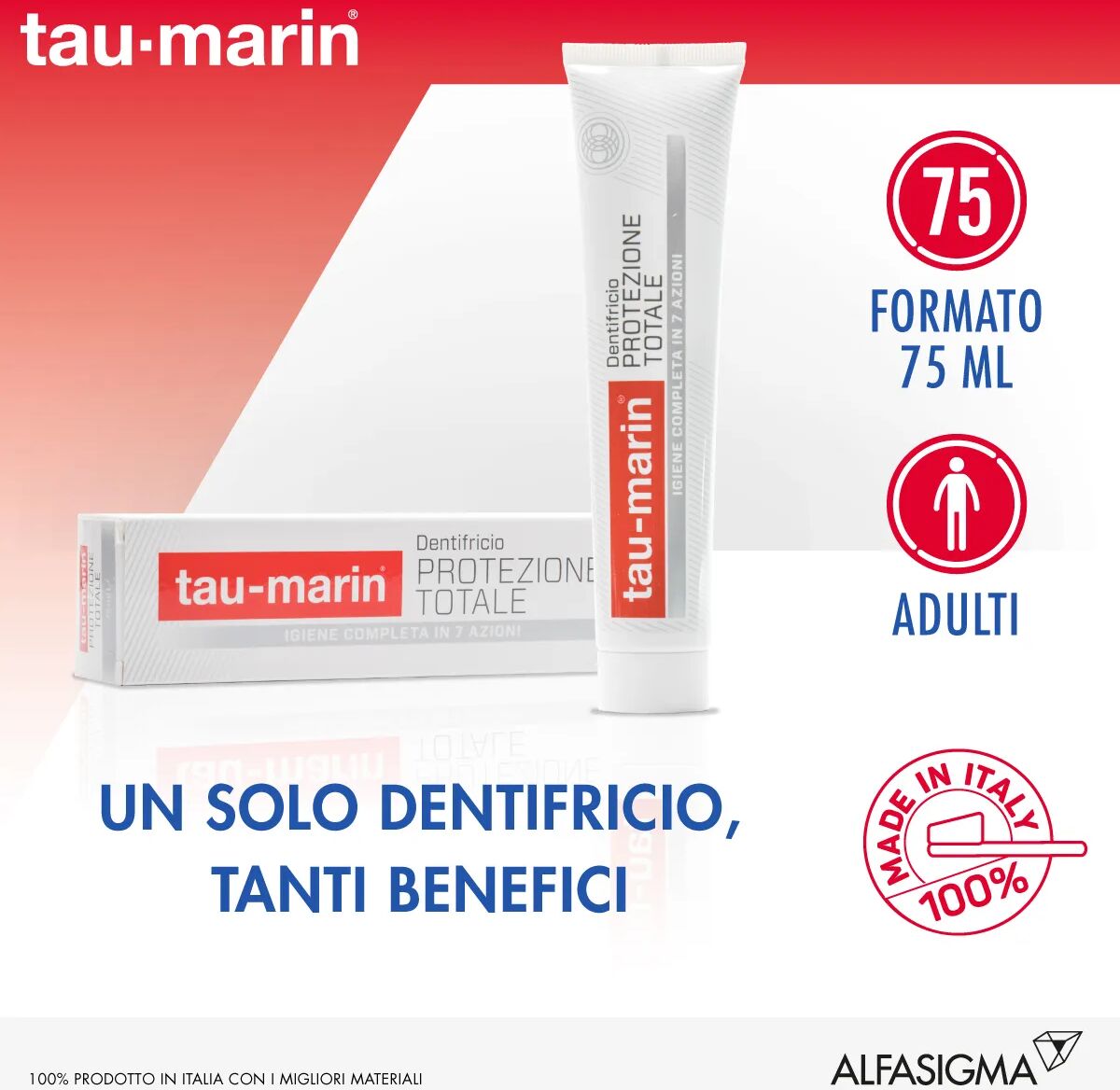 tau-marin dentifricio protezione totale 75 ml