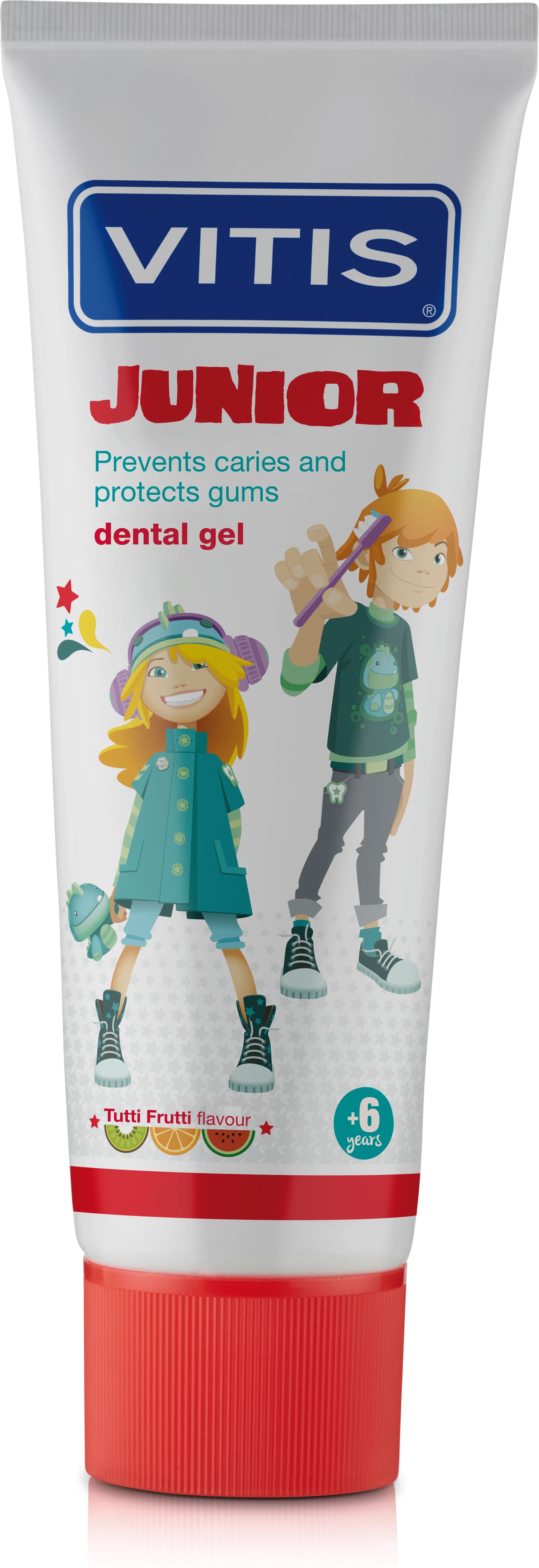 vitis junior gel dentifricio bambini +6 anni 75 ml