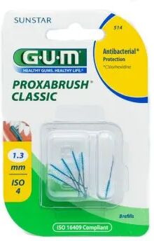 gum proxabrush classic 514 scovolini interdentale conico 1,3 mm 8 pezzi