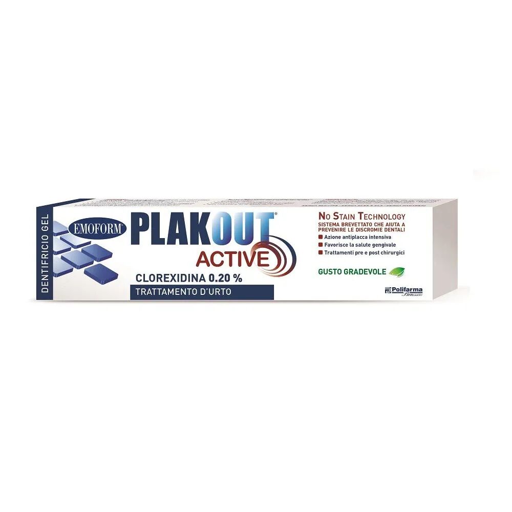 emoform plak out active dentifricio clorexidina 0,20% antiplacca e antibatterico 75 ml