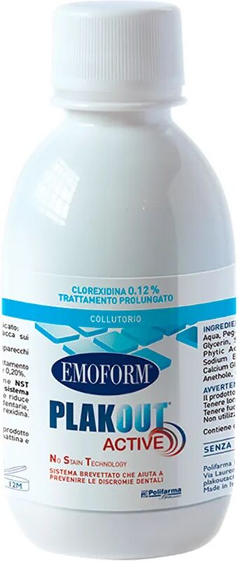 emoform plak out active 0,12% collutorio con clorexidina 200 ml