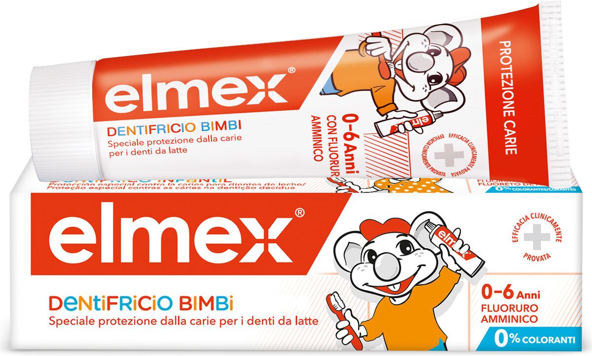 elmex bimbi dentifricio bambini 0-6 anni protezione carie 50 ml