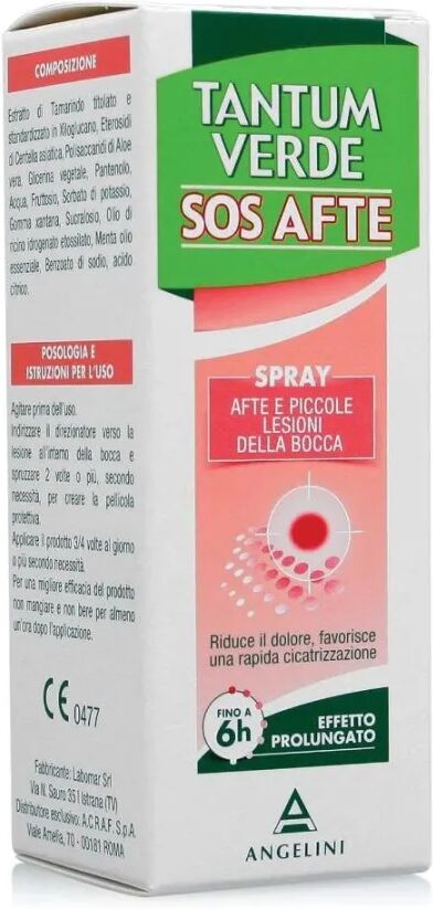 tantum verde sos afte collutorio contro afte e piccole lesioni della bocca 120 ml