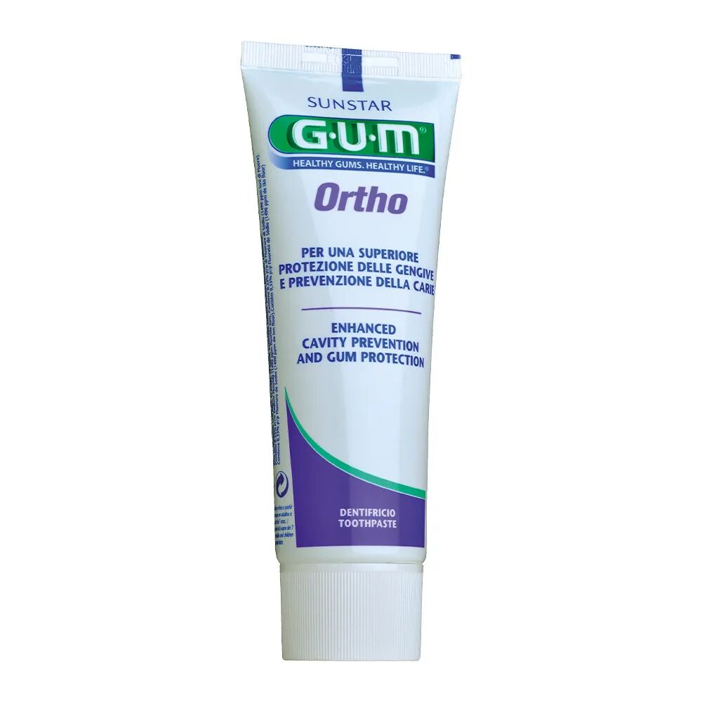 gum ortho gel dentifricio anti carie per apparecchi ortodontici 75 ml
