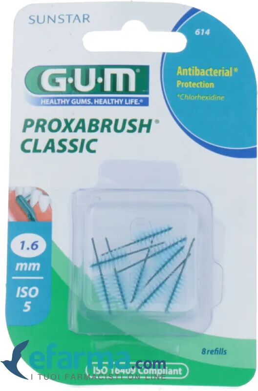 gum proxabrush classic 614 scovolino interdentale 8 pezzi