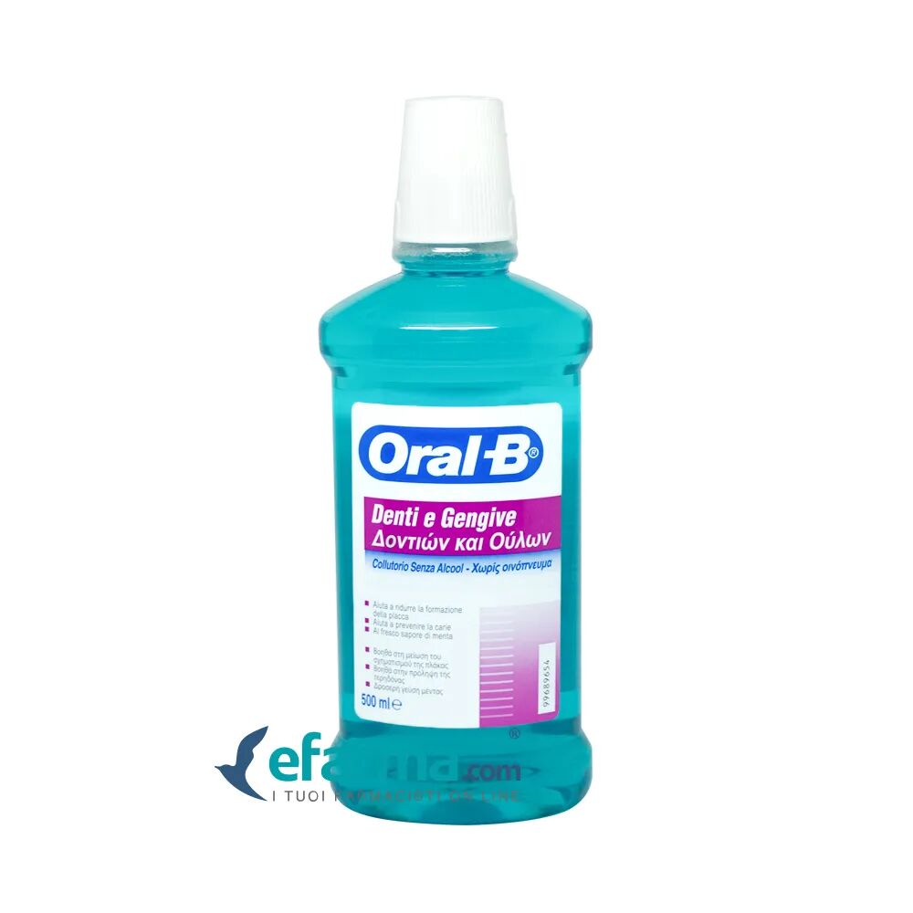 oral-b denti e gengive collutorio antiplacca e anticarie 500 ml