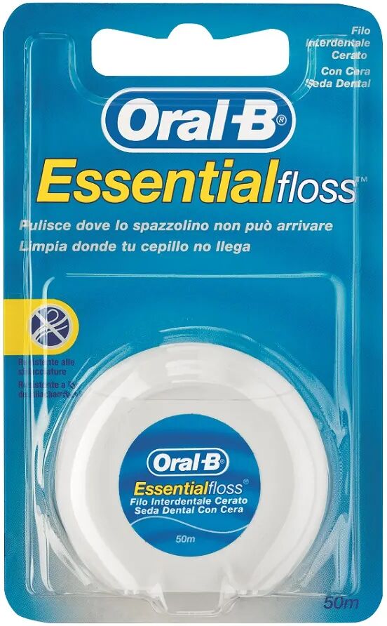 oral-b essential floss filo interdentale cerato 50 metri