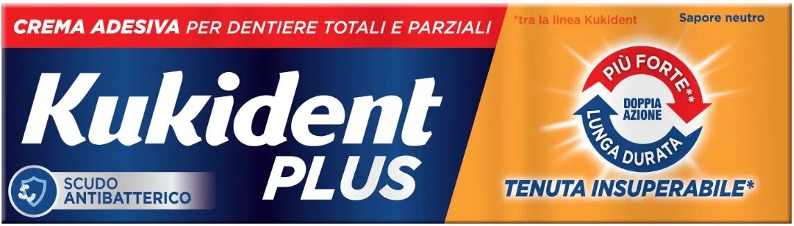 kukident plus doppia azione crema adesiva protesi dentali aroma neutro 40 g