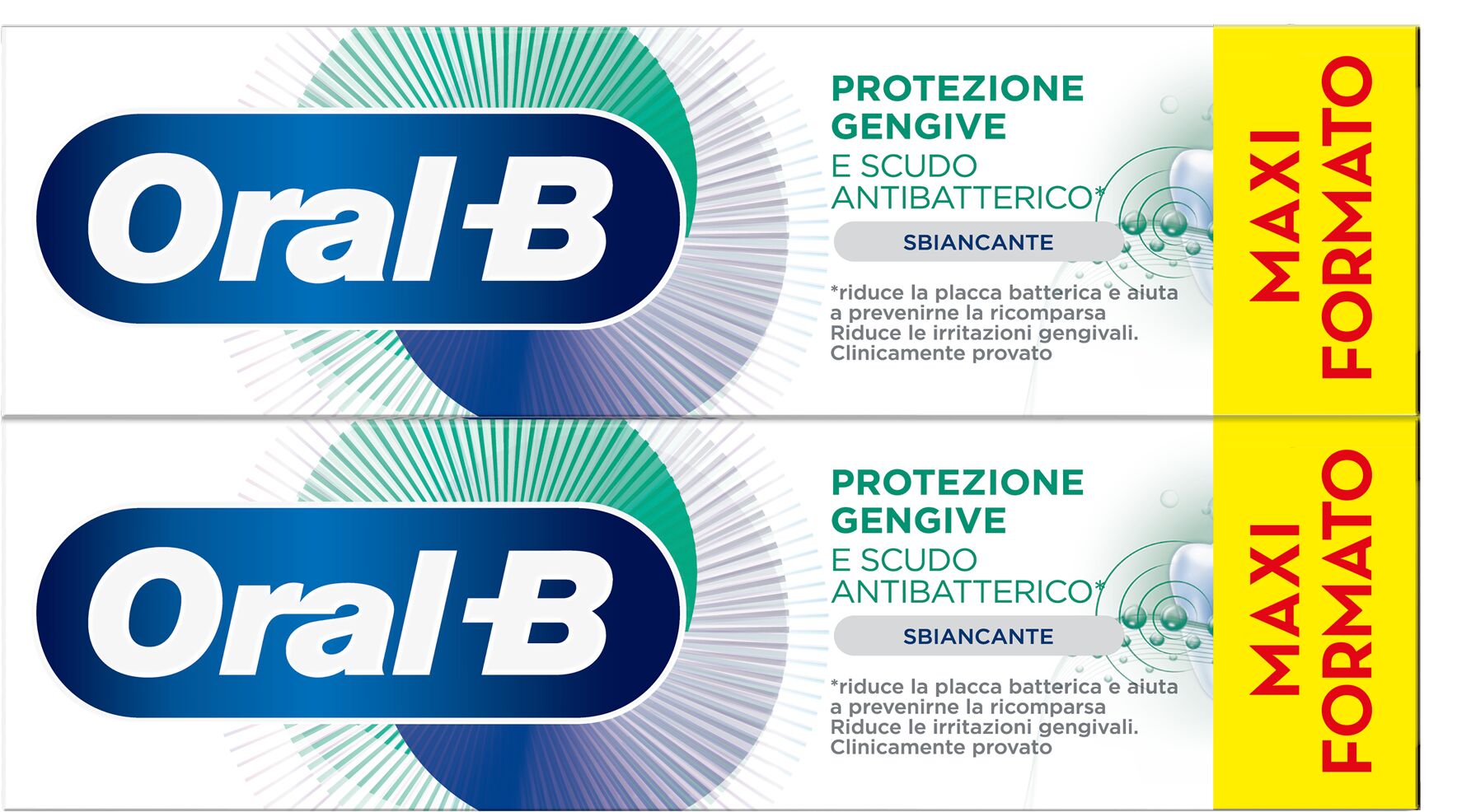 oral-b dentifricio protezione gengive e scudo antibatterico pulizia profonda promo 2x75 ml