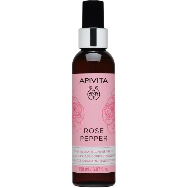 apivita rose & pepper olio corpo massaggio rimodellante 150 ml