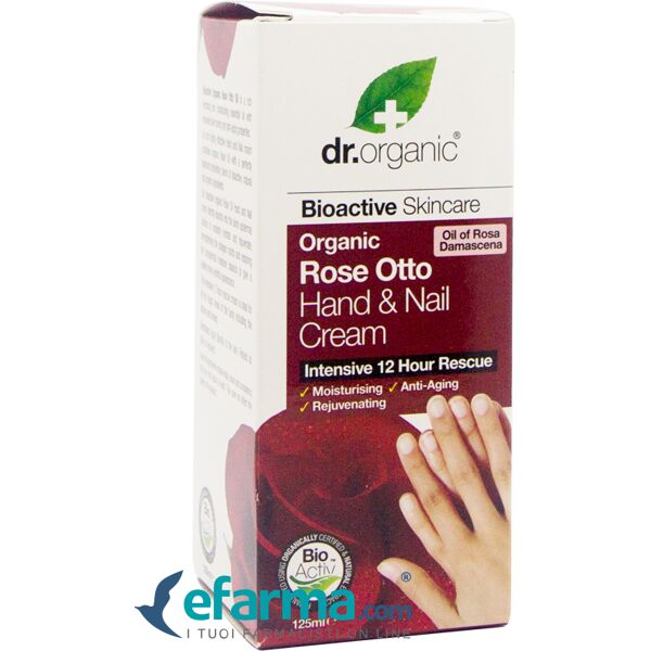 dr. organic rose otto crema mani e unghie idratante 125 ml