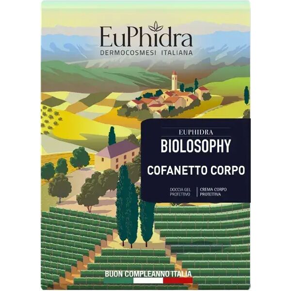 euphidra biolosophy cofanetto corpo doccia gel 200 ml + crema corpo 150 ml