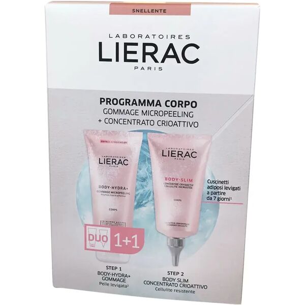 lierac cofanetto body slim crioattivo 150 ml e body-hydra gommage 200 ml