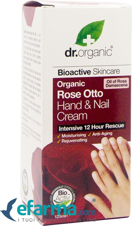 dr. organic rose otto crema mani e unghie idratante 125 ml