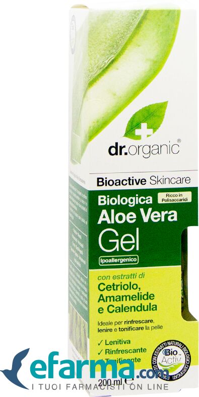 dr. organic aloe vera gel con cetriolo idratante corpo 200 ml