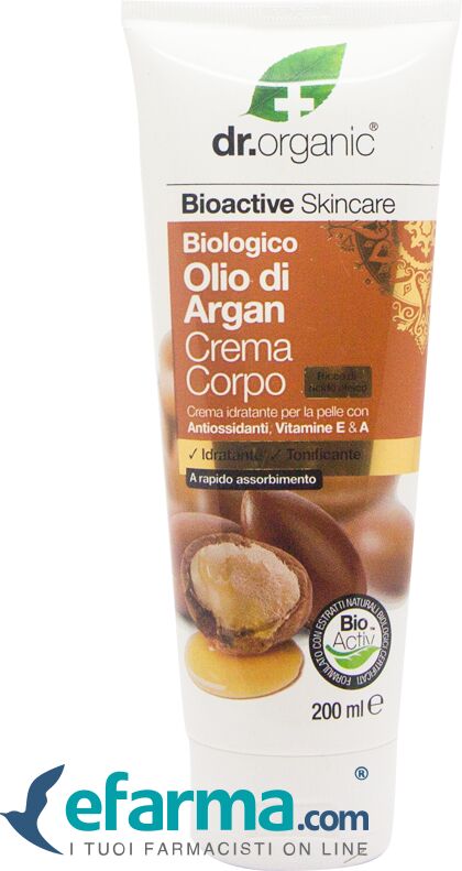 dr.organic argan crema corpo 200 ml