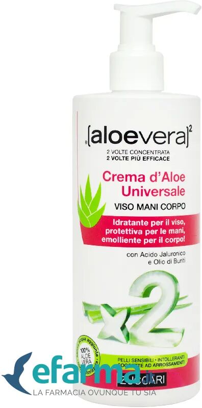 aloevera2 zuccari crema d'aloe universale viso mani corpo 300 ml