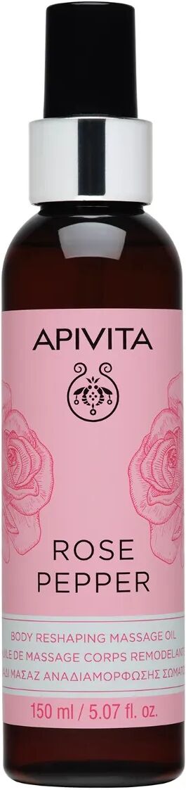 Apivita Rose & Pepper Olio Corpo Massaggio Rimodellante 150 ml