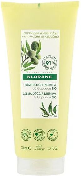 Klorane Crema Doccia Ricca Detergente e Lenitiva al Latte Di Mandorla con Burro Di Cupuacu BIO 200 ml