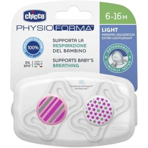 Chicco Succhietto PhysioForma Light Girl Silicone 6-16 mesi 2 Pezzi