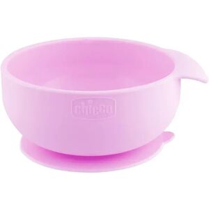 chicco ciotola con ventosa silicone rosa 1 pezzo