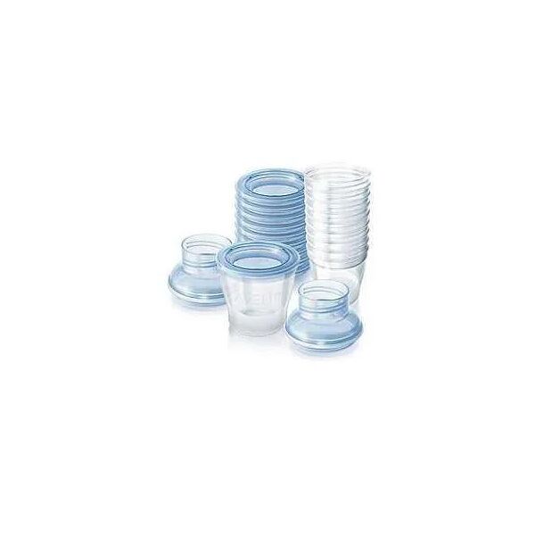 avent vasetti conservalatte con coperchio 180 ml 5 pezzi