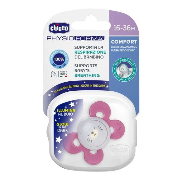 chicco physioforma comfort succhietto rosa 16-36 m