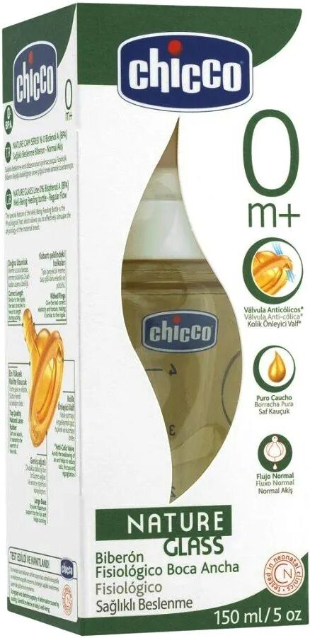 chicco biberon vetro flusso normale caucciù 150 ml