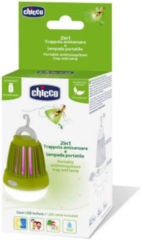 chicco 2 in 1 trappola anti-zanzare portatile e luce notturna