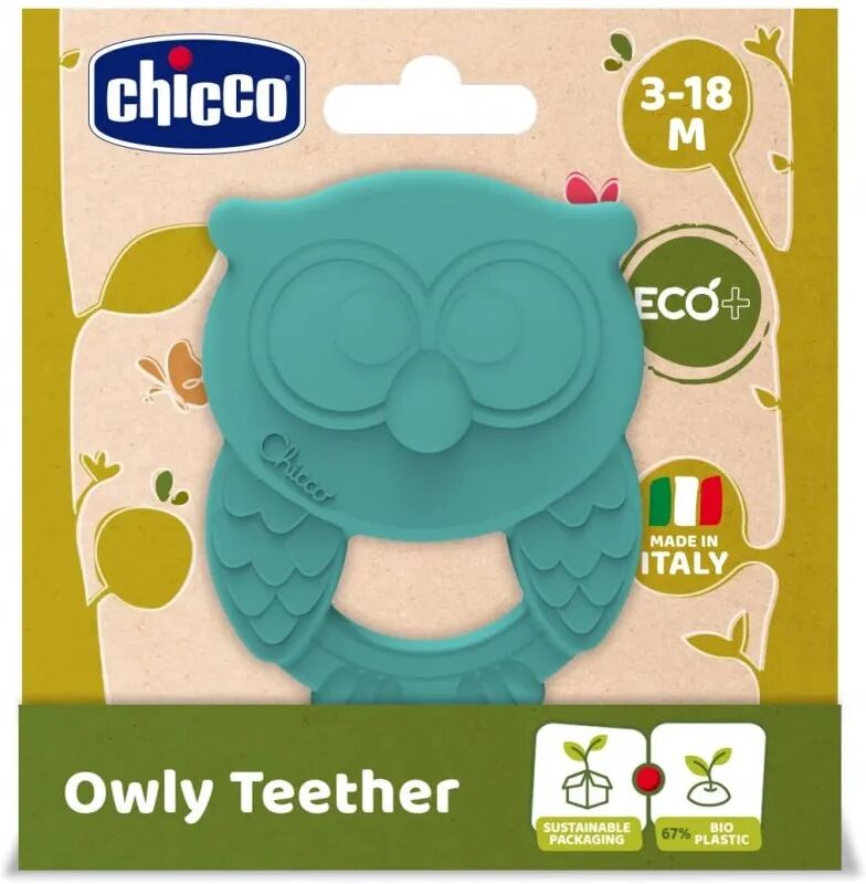 chicco massaggiagengive in plastica morbida forma gufetto 1 pezzo