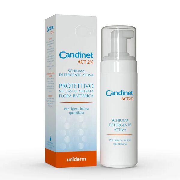 candinet act 2% schiuma detergente attiva igiene zona ano-genitale 150 ml