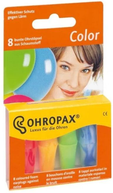 Ohropax Tappo Auricolare in Cera Colorato 8 Pezzi