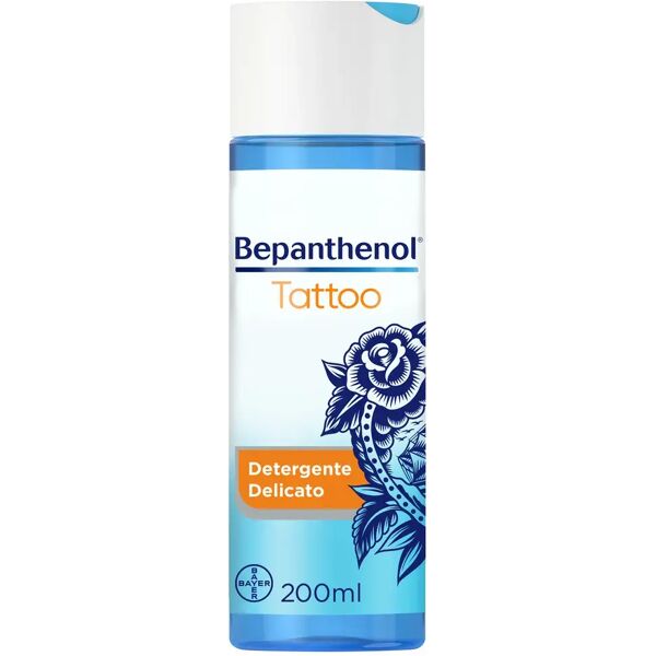 bepanthenol tattoo detergente delicato per tatuaggi, con pantenolo per la cura del tatuaggio 200 ml