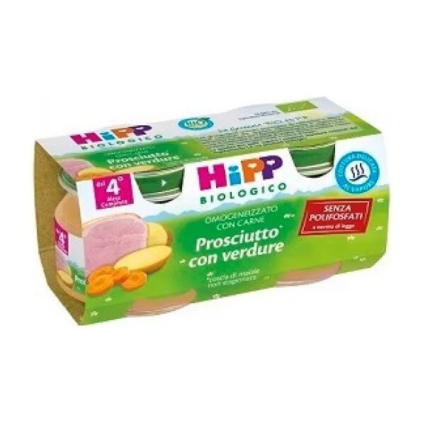 hipp biologico omogeneizzato prosciutto e verdure 2x80g