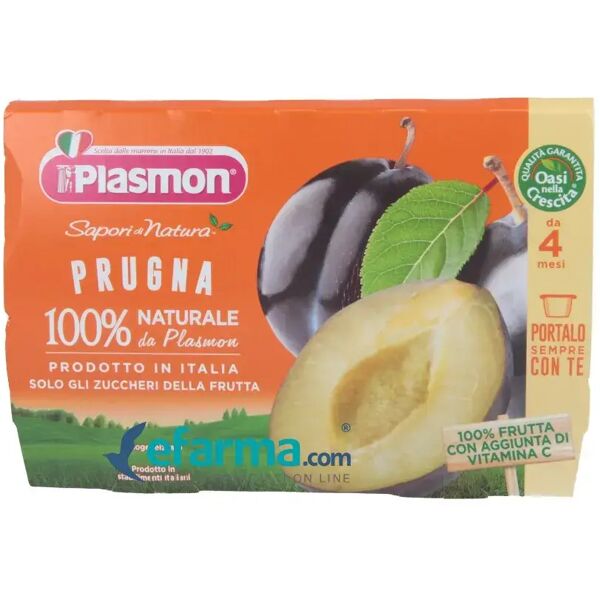 plasmon omogeneizzati di frutta sapori di natura alla prugna 4x10 g +4m