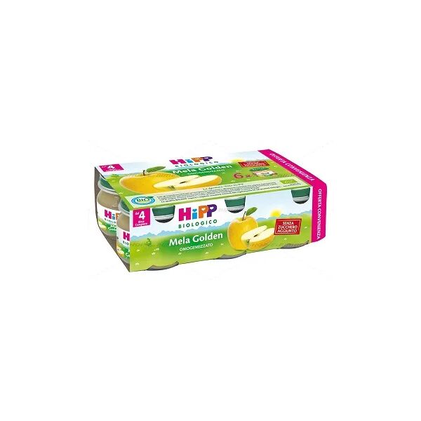 hipp biologico omogeneizzato mela golden 2x80g