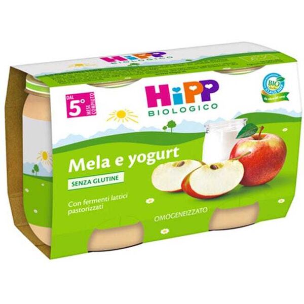 hipp biologico omogeneizzato merenda mela e yogurt 2 x125 g