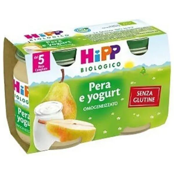 hipp biologico omogeneizzato merenda pera e yogurt 2 x125 g