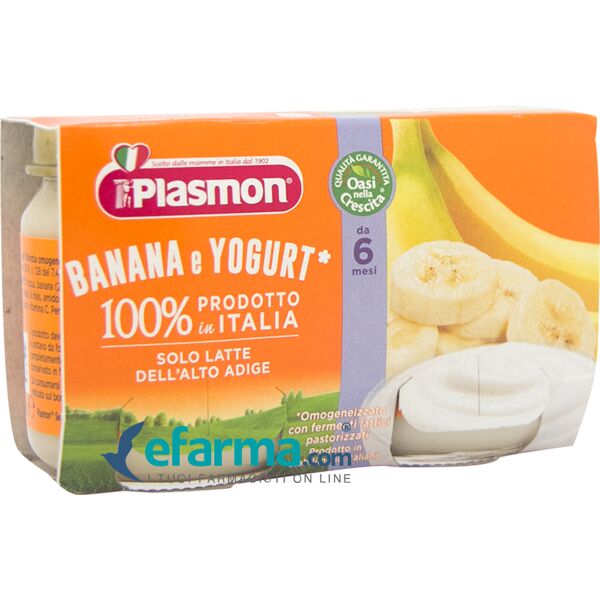 plasmon dessert omogeneizzato yogurt banana 2 vasetti da 120 g