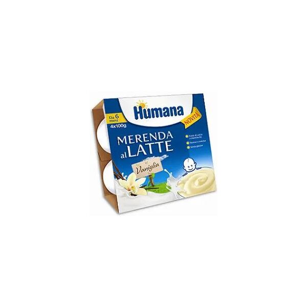 humana merenda al latte gusto vaniglia 4x100 g