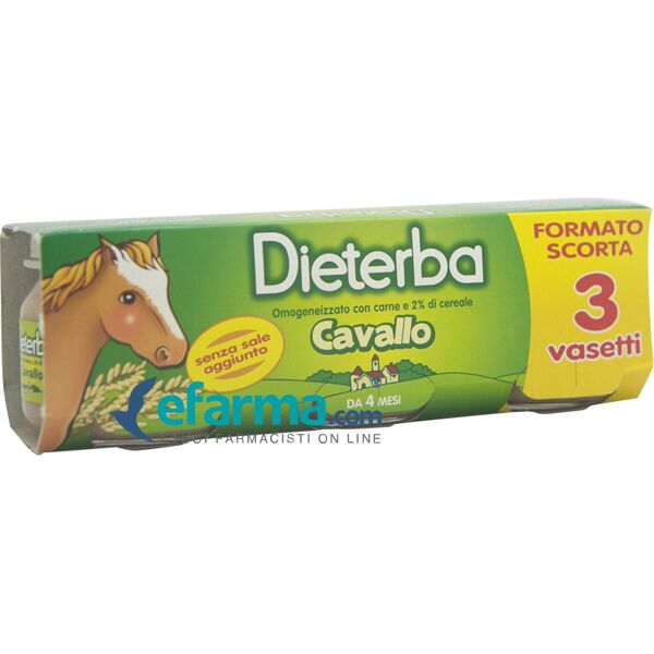 dieterba omogenizzato cavallo 3 vasetti da 80 g