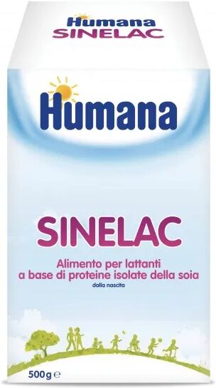 humana sinelac alimento per lattanti con proteine della soia 500 g