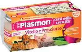 Plasmon Omogenizzato Vitello e Prosciutto 4 Vasetti da 80 g