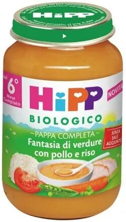 Hipp Fantasia Di Verdure Pappina Pronta con Pollo e Riso 190 g