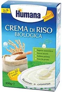 Humana Crema di Riso Biologica Senza Glutine 230 g