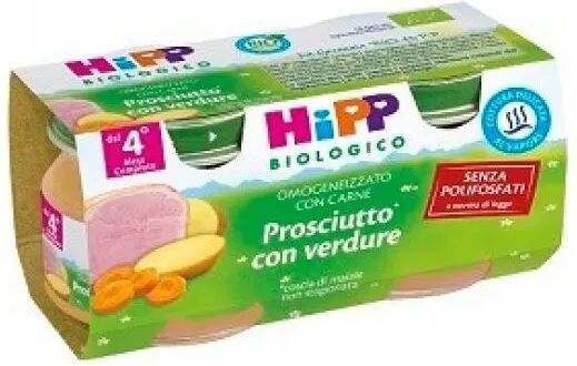 Hipp Biologico Omogeneizzato Prosciutto e Verdure 2x80g