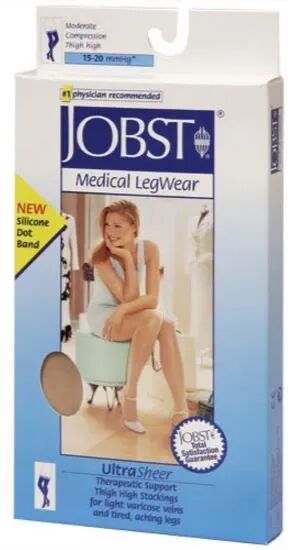 Jobst Us 15-20 mmhg Calze Autoreggenti Nero Taglia 4