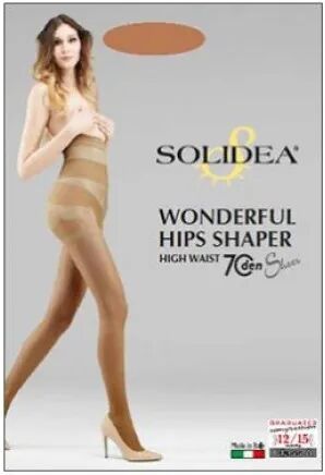 SOLIDEA Wonderful Hips Shaper High Waist 70 DEN Collant Modellante Colore Cammello Taglia 4 L