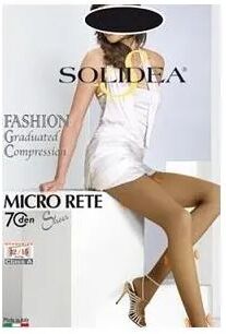 SOLIDEA Micro Rete 70 DEN Collant Compressivo Colore Sabbia Taglia 2 M