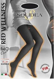 SOLIDEA Redwellness Opaque 140 DEN Collant Coprente Compressivo Colore Nero Taglia 1 S